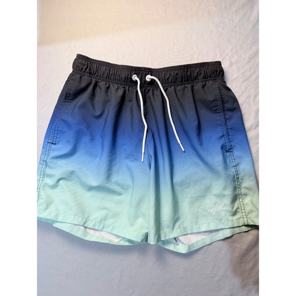 Hollister Other - Hollister Mens Ombre Swim Trunks 4-Way Stretch Blue Gradient Board Shorts Size M